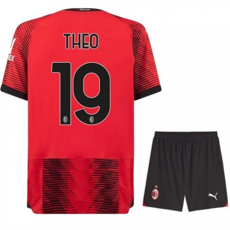 Camiseta de fútbol AC Milan Theo 19 Niño 1ª equipación 2023-24 Camiseta de fútbol AC Milan Theo 19 Niño 1ª equipación 2023-24
